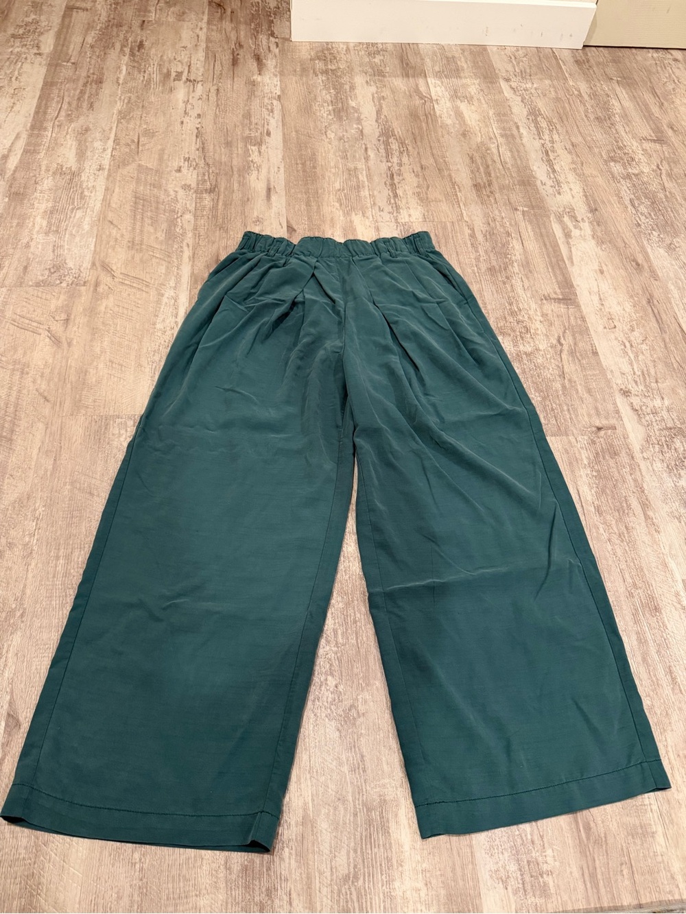 Free People Wide-Leg Pants in Teal Green
